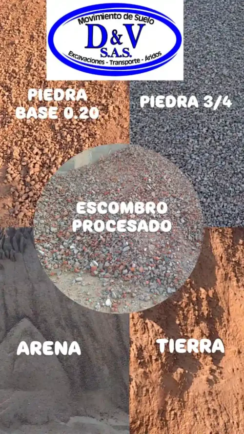 Venta de áridos Piedra Base 0.20, piedra 3/4