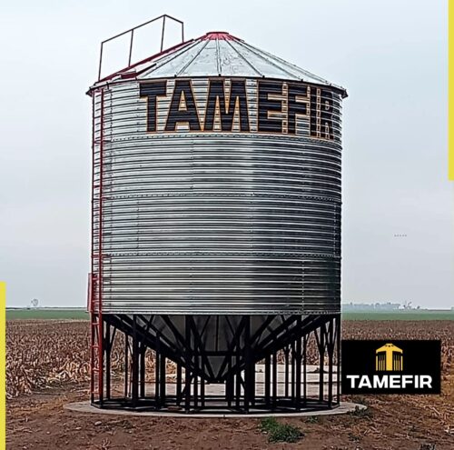 Silo metálico elevado Tamefir, 100tn.