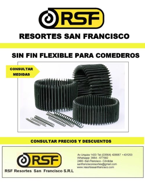 Sinfín flexible para comederos RSF