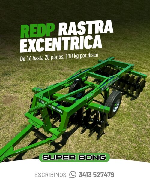 Rastra Excentrica Super Bong RDEP 110kg. x disco