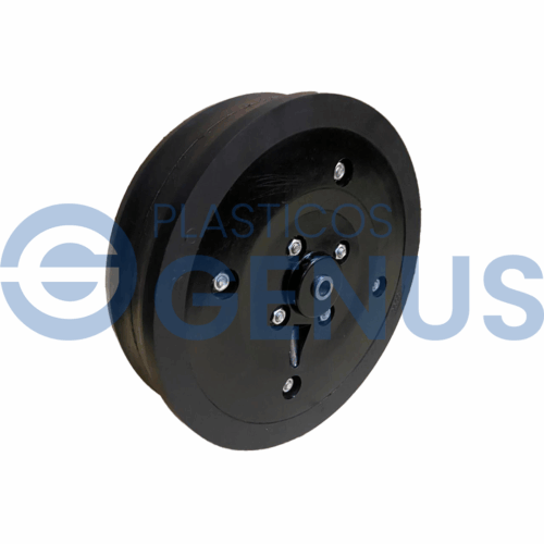 Rueda de 3x12 pulgadas pasante