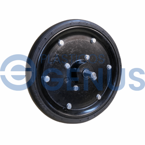 Rueda pisa grano de 2x12 pulgadas. Toma de un lado