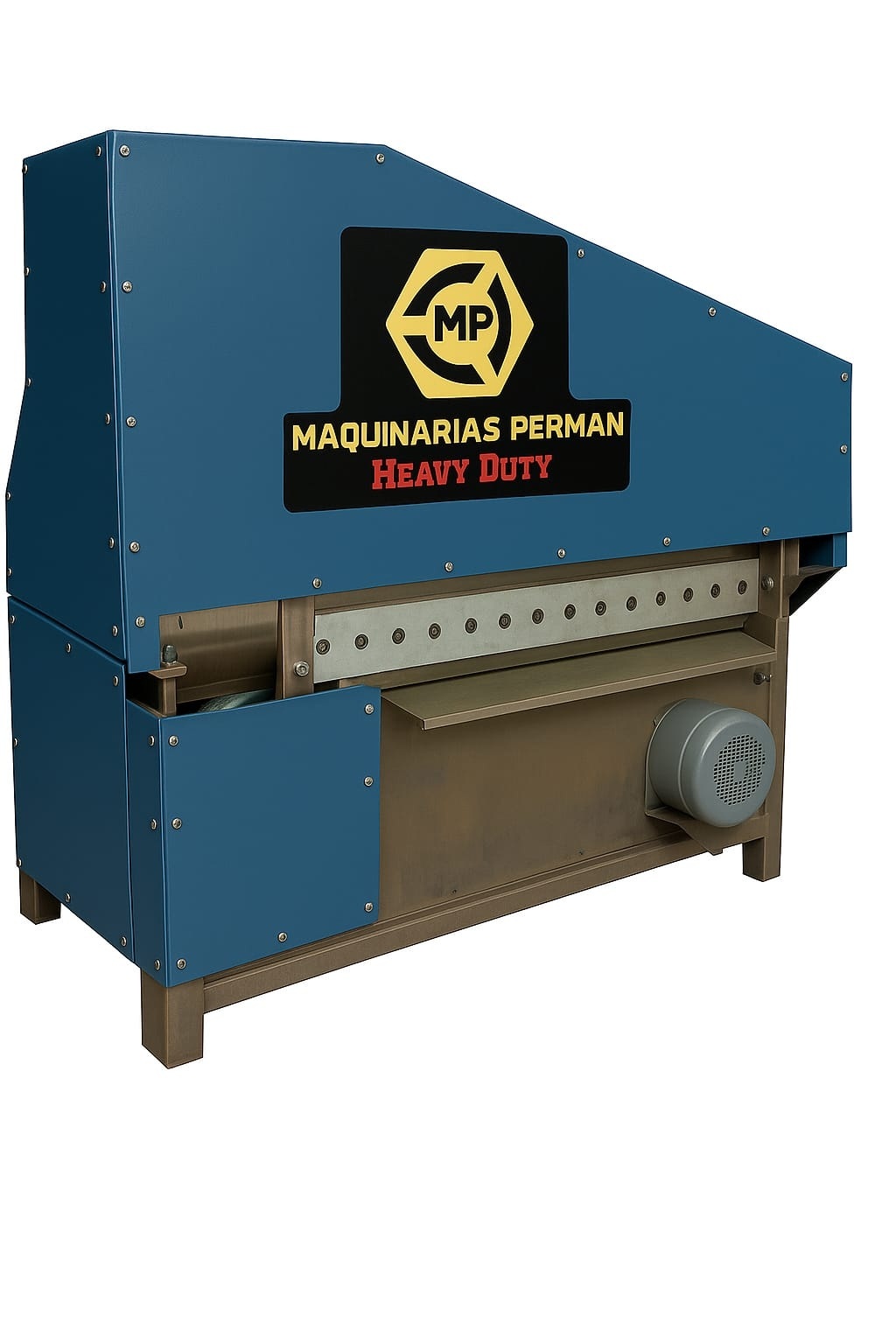 Guillotina Cizalla para chapas motorizada. 1250mm. H/cal14. Azul