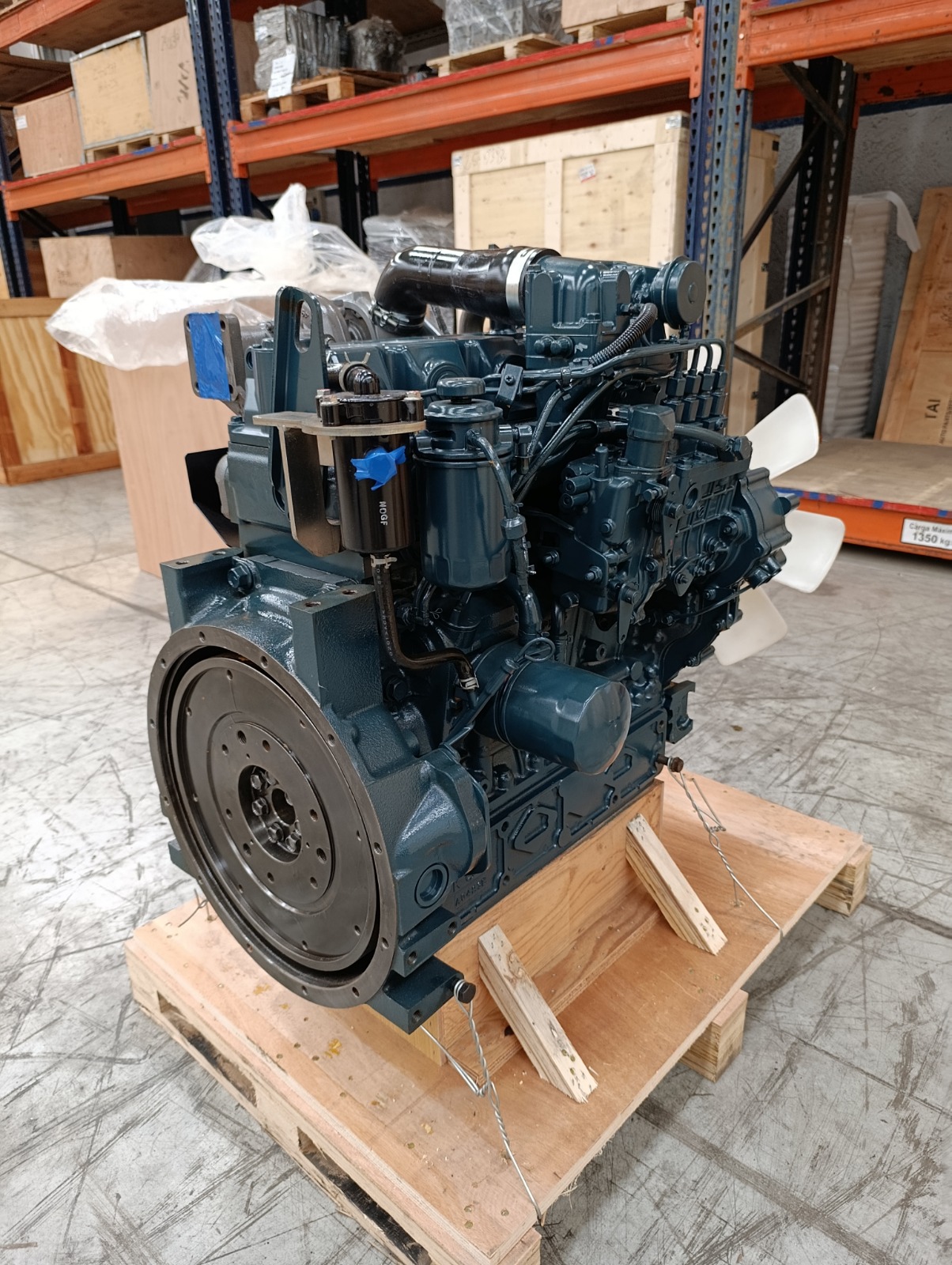 Motor Kubota V3800 Turbo 4D100 de 100hp.