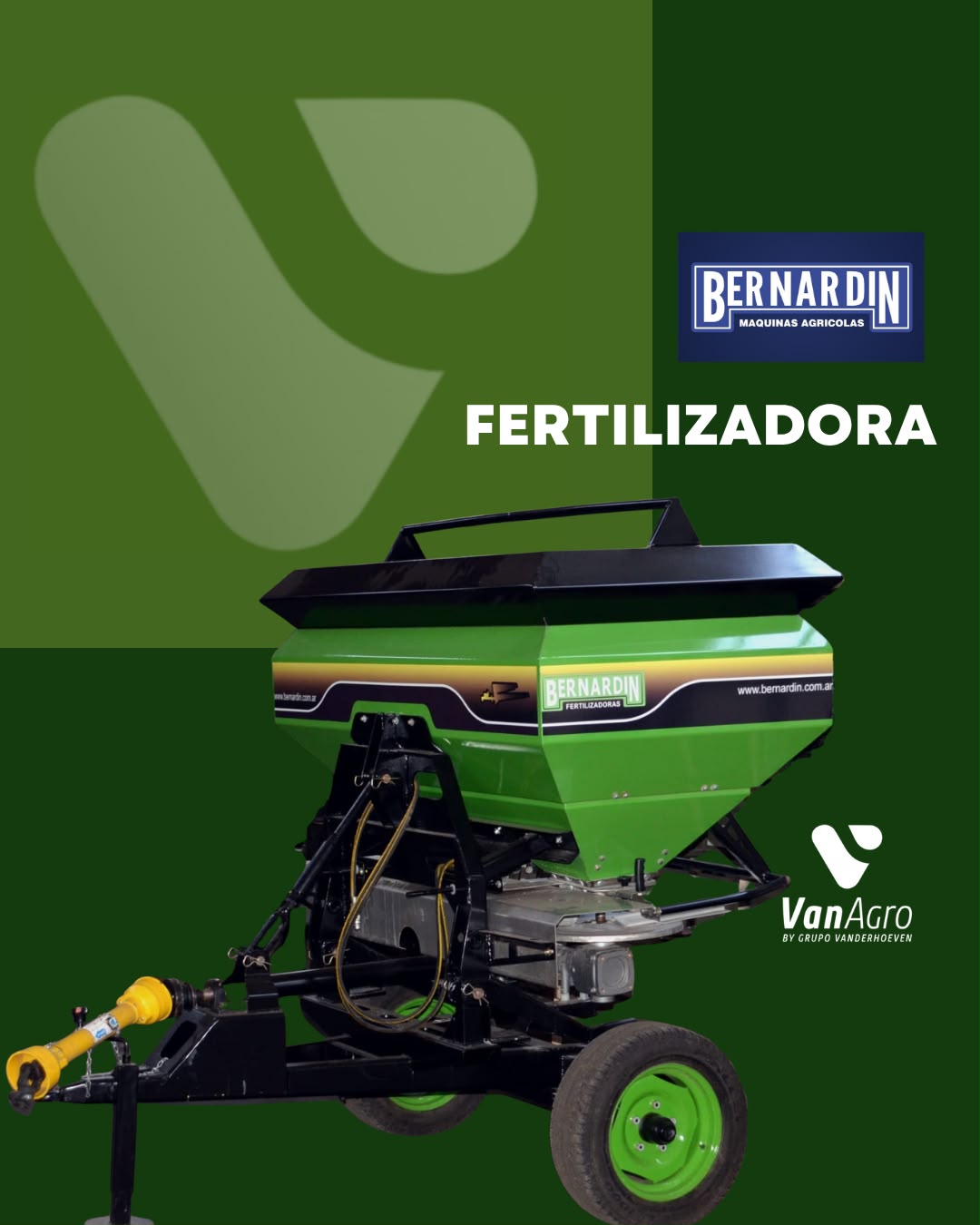 Fertilizadora suspendida de arrastre Bernardin 24mts.