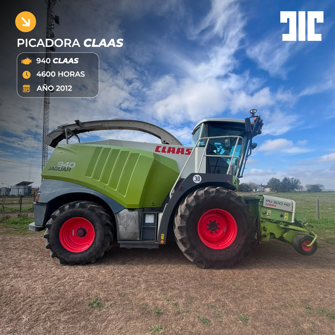 Picadora Claas Jaguar 940. Año 2012