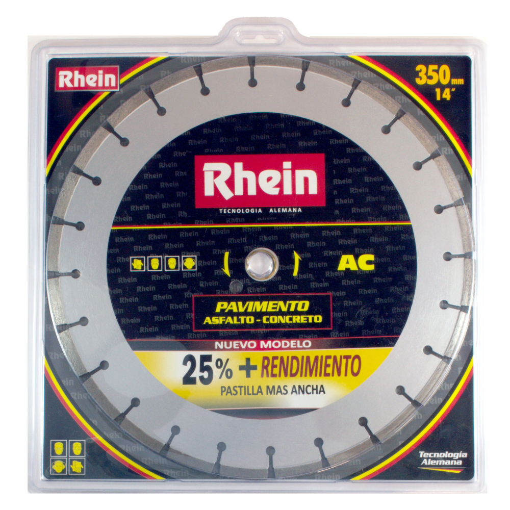Disco de corte diamantado Rhein de 350mm.